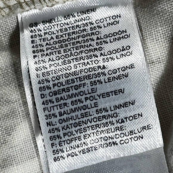 The North Face womens maywood tan white geometric linen 2.5" shorts - size 8 - Picture 6 of 10